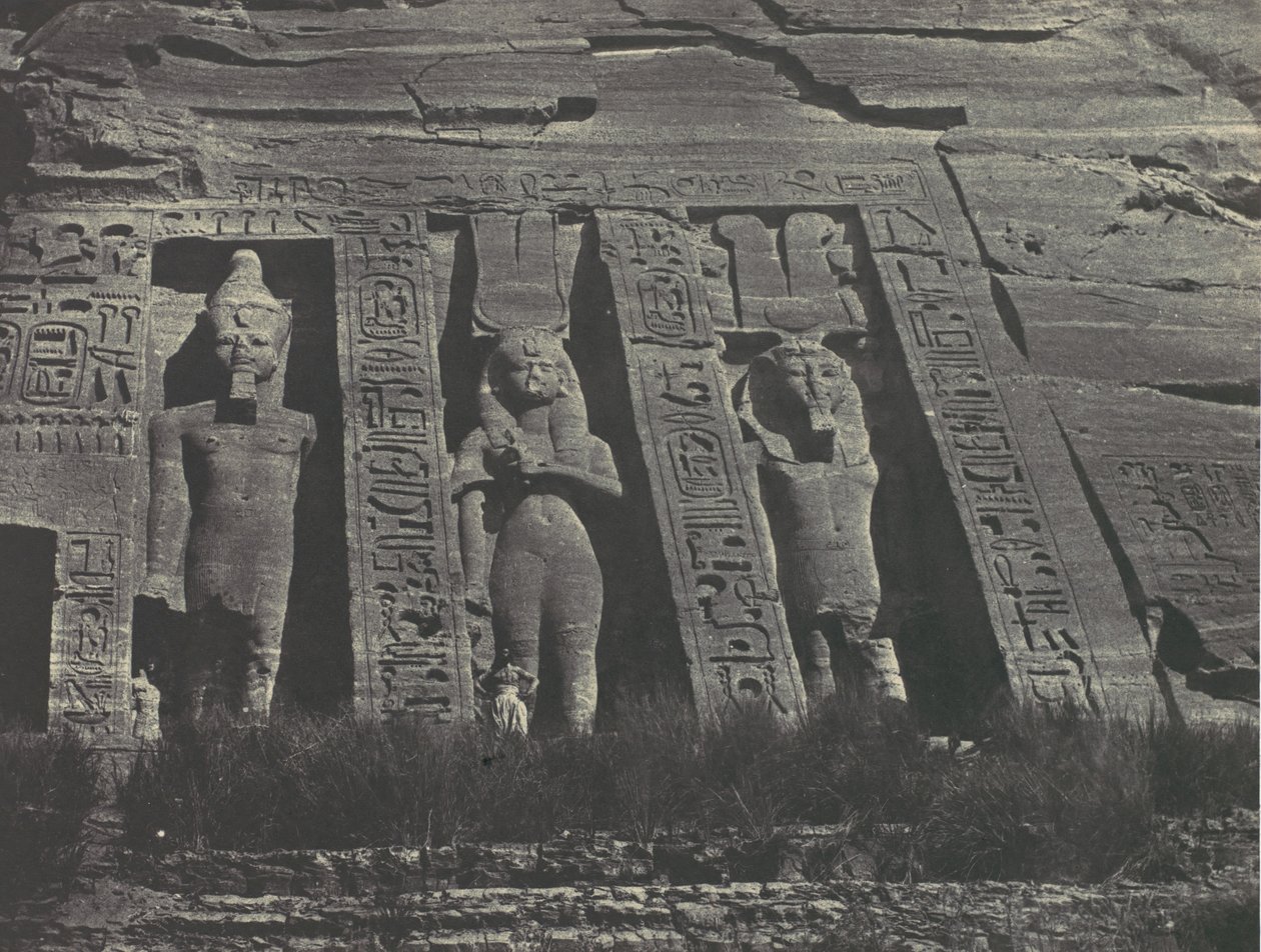 Nubia. Ibsamboul. Norra delen av Speos of Hathor, 1850. av Maxime Du Camp