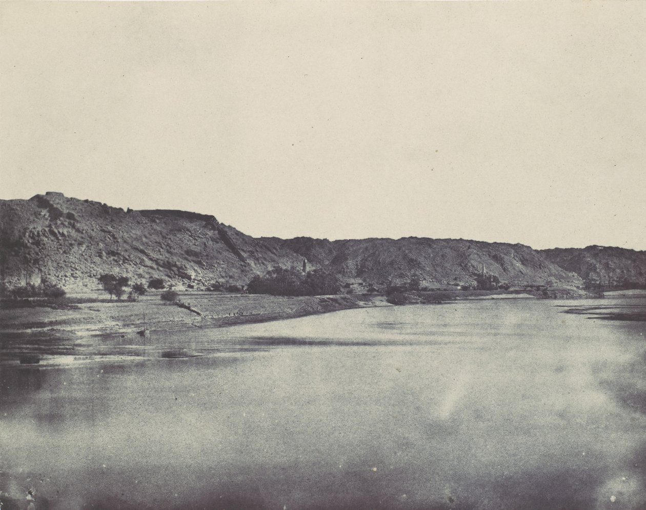 Nubia. Östra stranden av Nilbyn Bab. Utsikt tagen söder om Filoe, 1850. av Maxime Du Camp