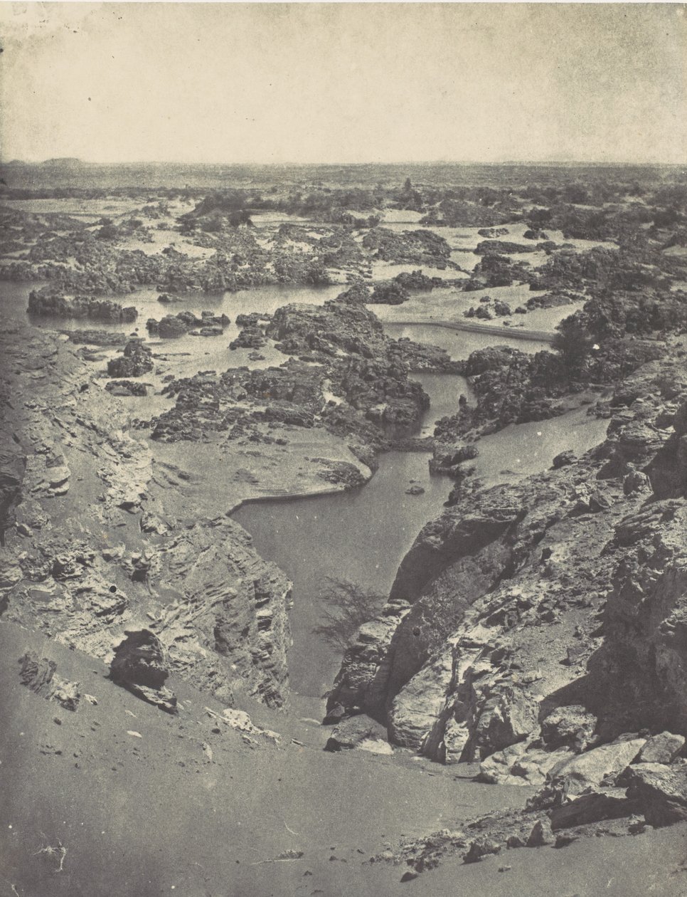Nubia. Cavalier View of the Second Cataract, 1850. av Maxime Du Camp