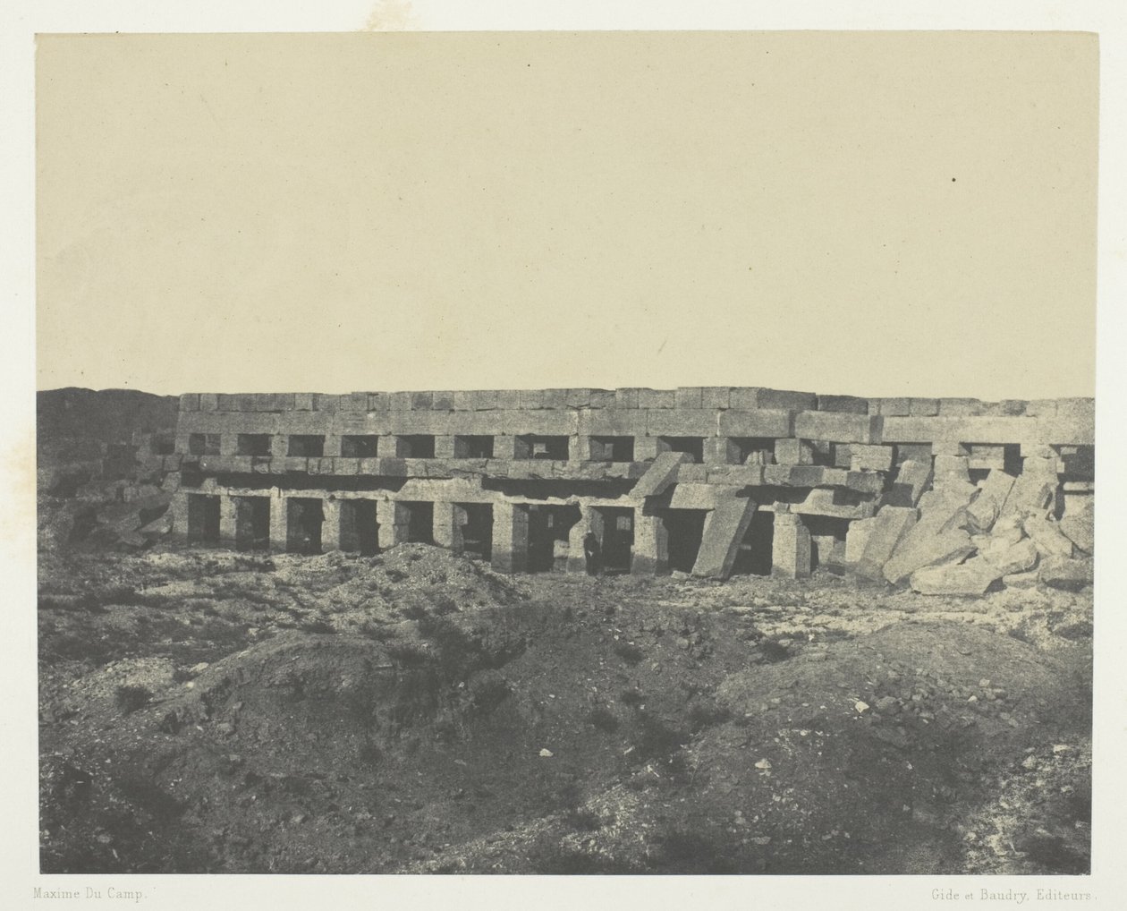 Karnak Palace, privata lägenheter i palatset, Promenade of Tothmes III; Thebe av Maxime Du Camp