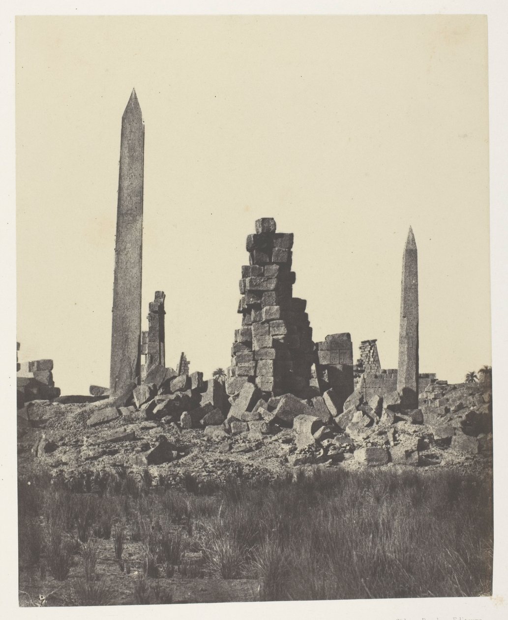 Karnak Palace, Obeliskerna; Thebe av Maxime Du Camp