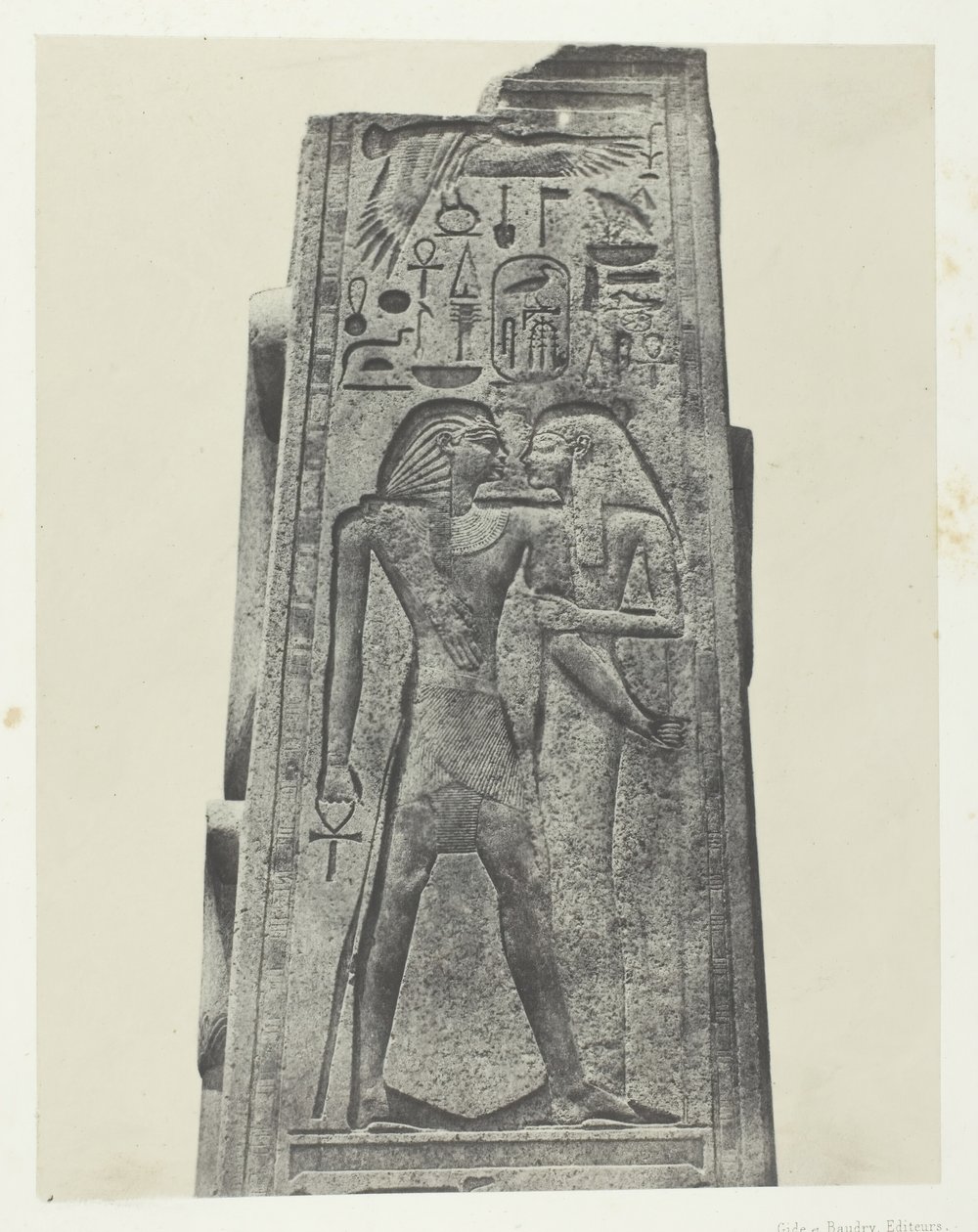 Karnakpalatset, pelaren före granithelgedomen, Thebe, 184951, tryckt 1852. av Maxime Du Camp