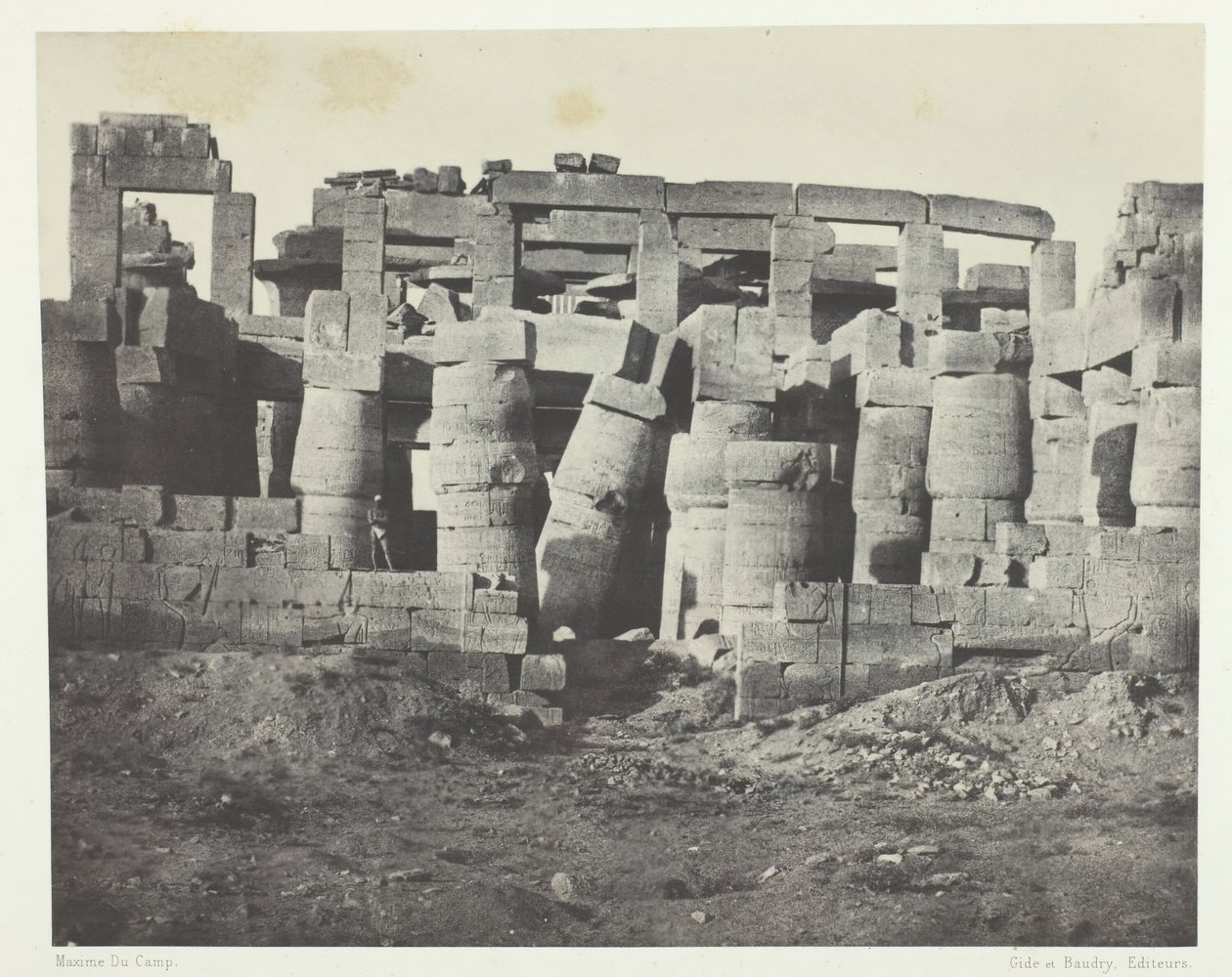 Karnak Palace, Hypostyle Hall Taken to the North, Thebe, 184951, tryckt 1852. av Maxime Du Camp