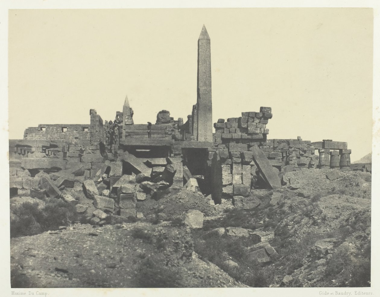Karnak Palace, Granit Sanctuary and Hypostyle Hall, Thebe, 184951, tryckt 1852. av Maxime Du Camp