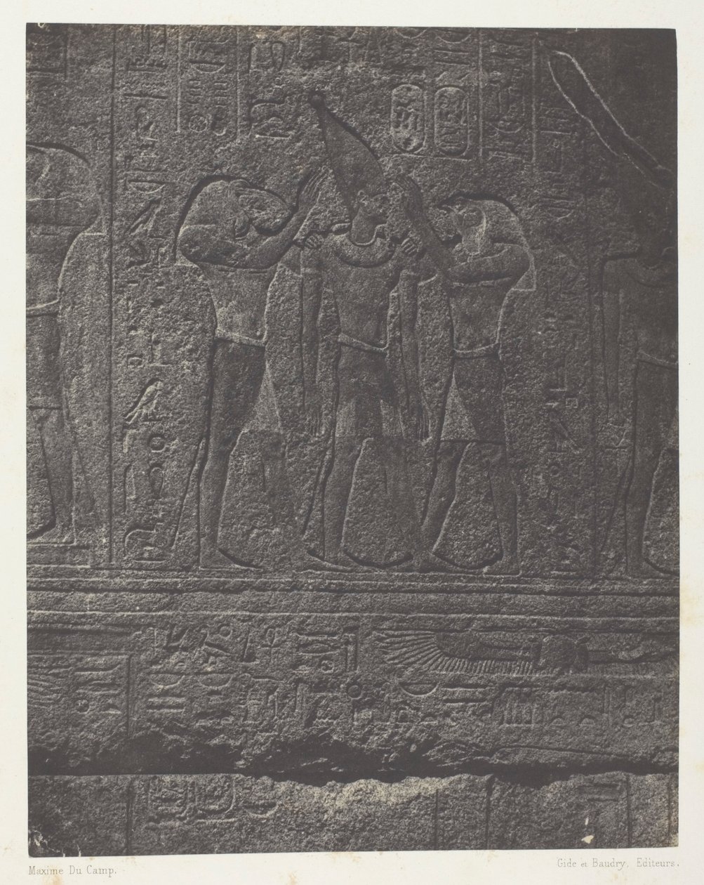 Karnak Palace, Exteriör Skulpturer av Granit Sanctuary; Thebe av Maxime Du Camp