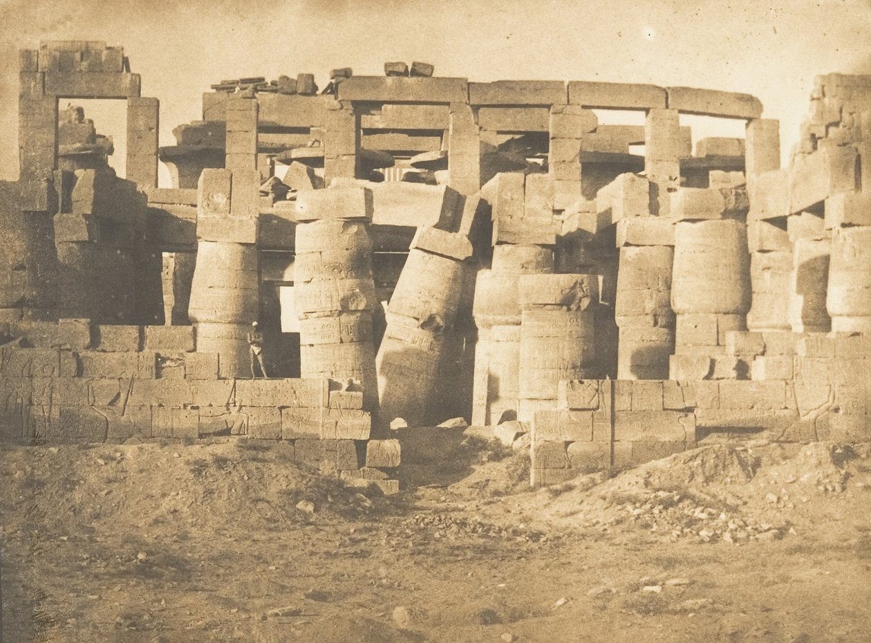 Norra dörren till Hypostyle Hall av Palace of Karnac, 1849-50. av Maxime Du Camp