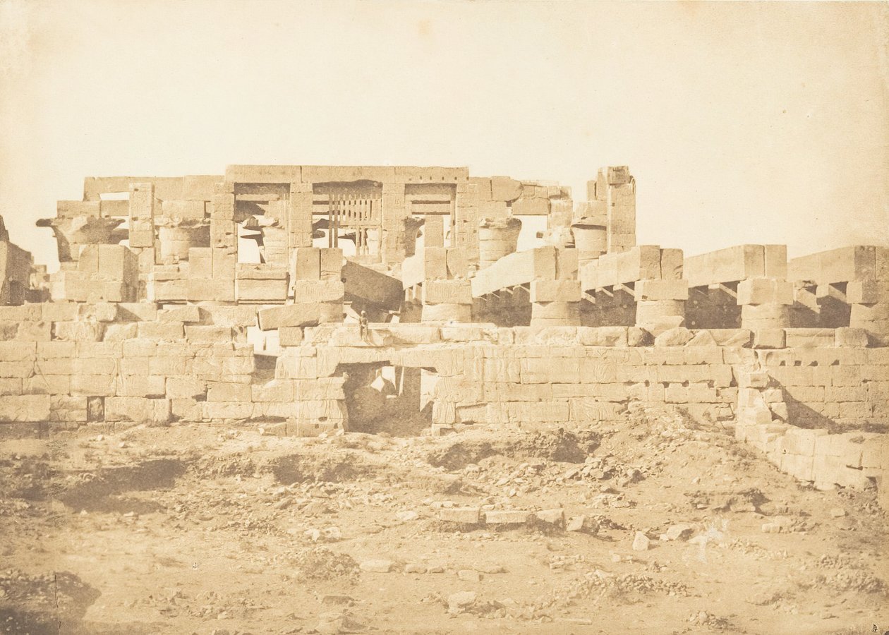 Södra dörren till Hypostyle Hall av Palace of Karnac Thebe, 1849-50. av Maxime Du Camp