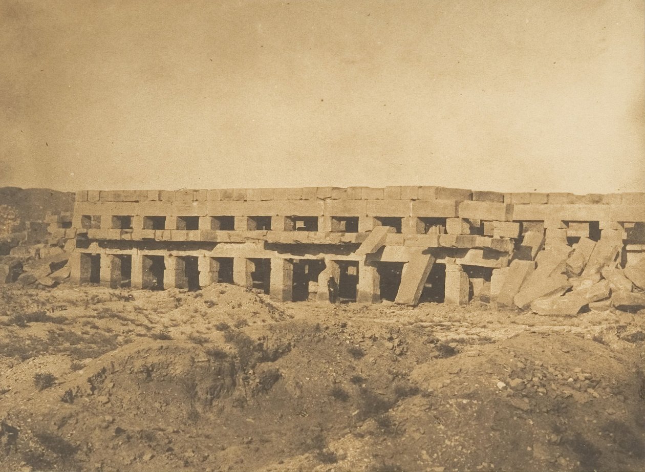 Promenade of Thutmose III - Last Galleries of the Palace of Karnak Thebe, 1849-50. av Maxime Du Camp