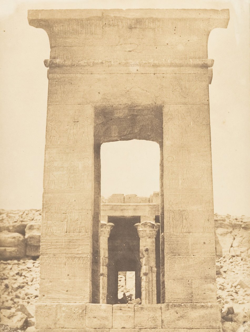 Propylon från Temple of Dandour Kräftan Tropic of Cancer, april 1850. av Maxime Du Camp