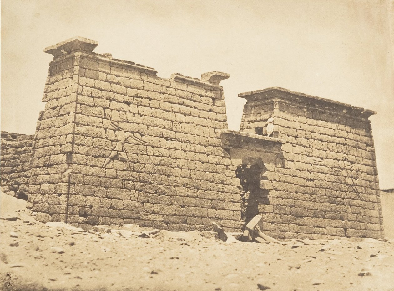 Pylones du Temple de Sébona, 3 april 1850. av Maxime Du Camp