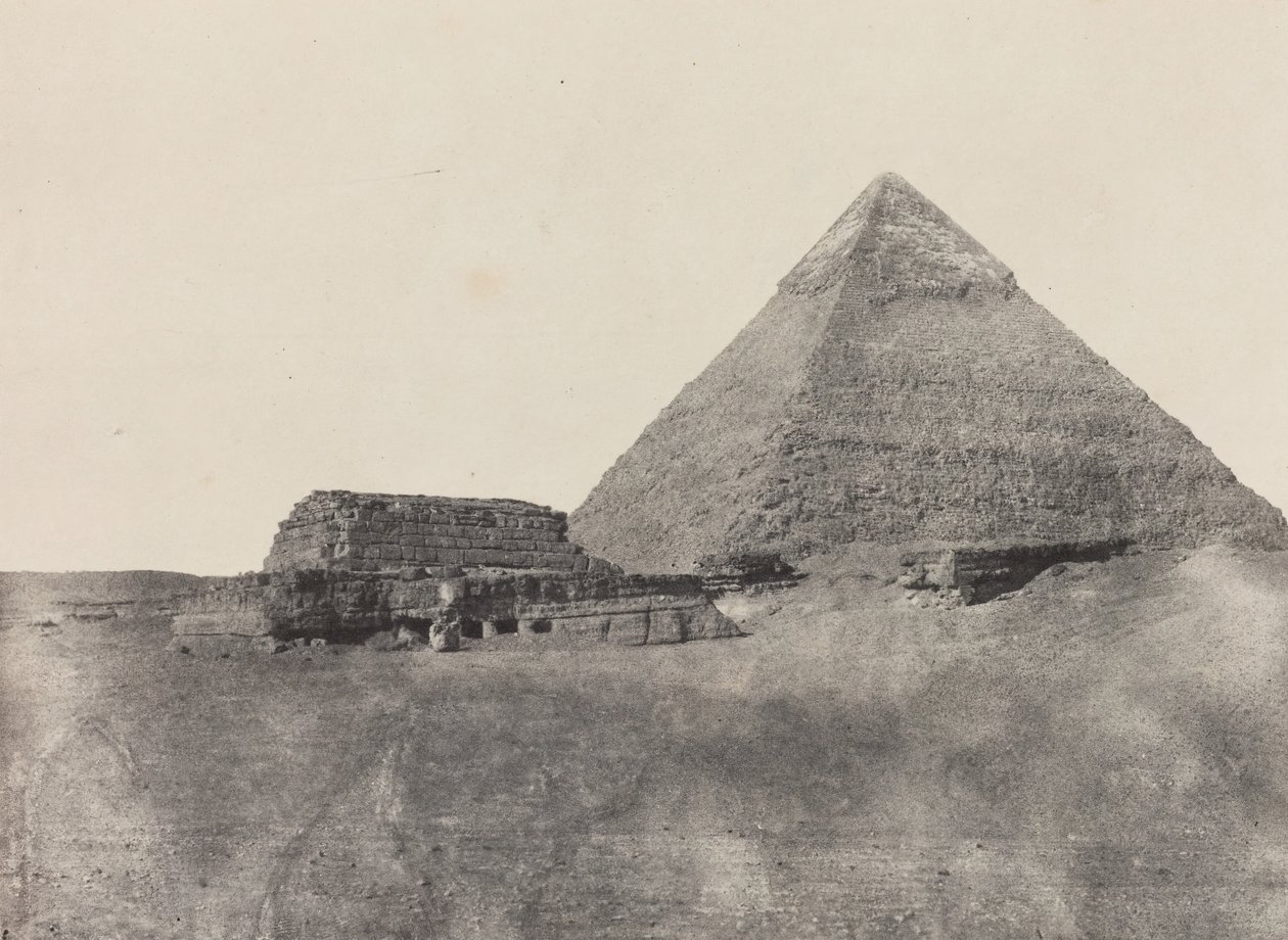 Pyramid of Chephren, Mellersta Egypten, 184951, tryckt 1852. av Maxime Du Camp