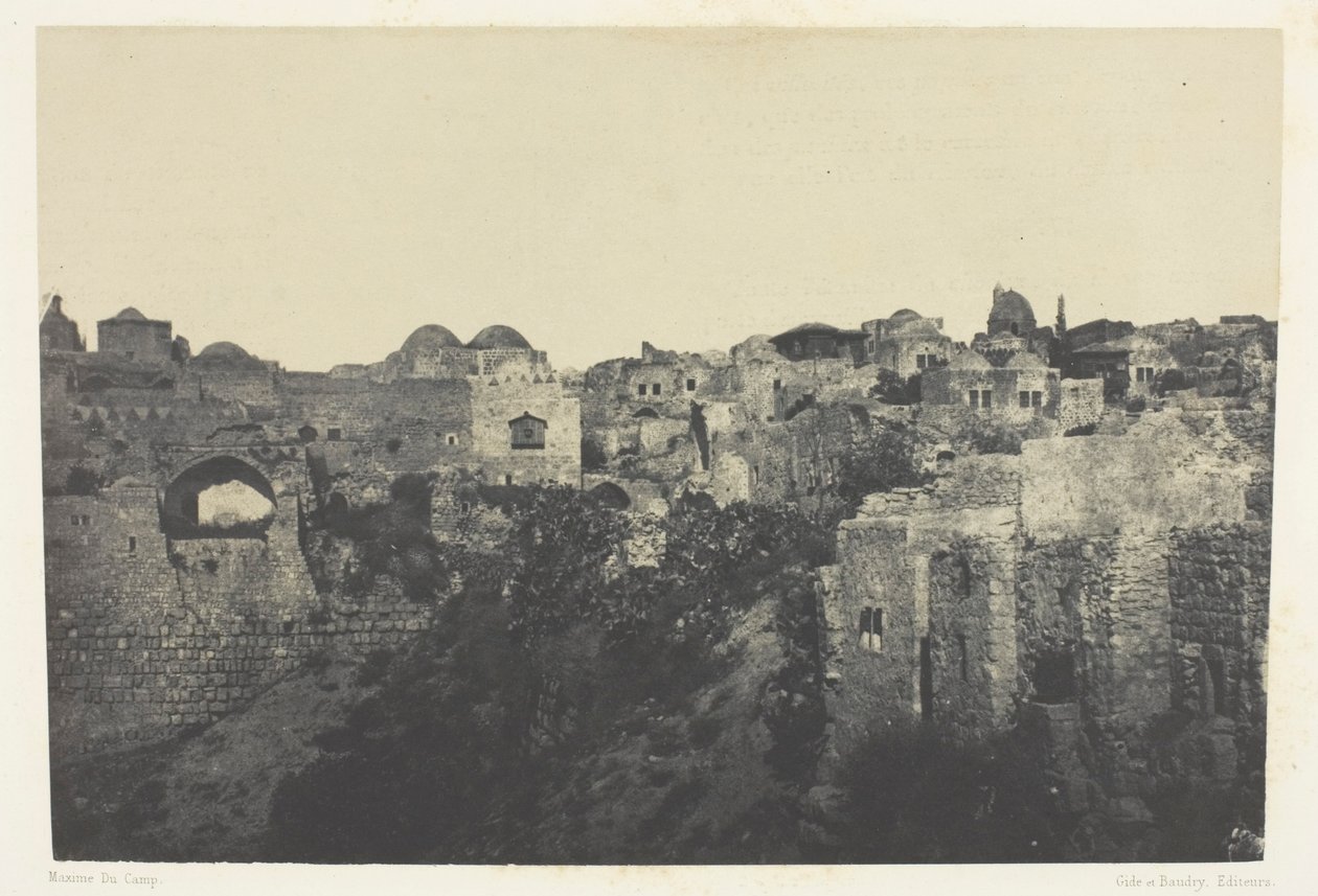 Västra kvarteret, Jerusalem, Palestina av Maxime Du Camp