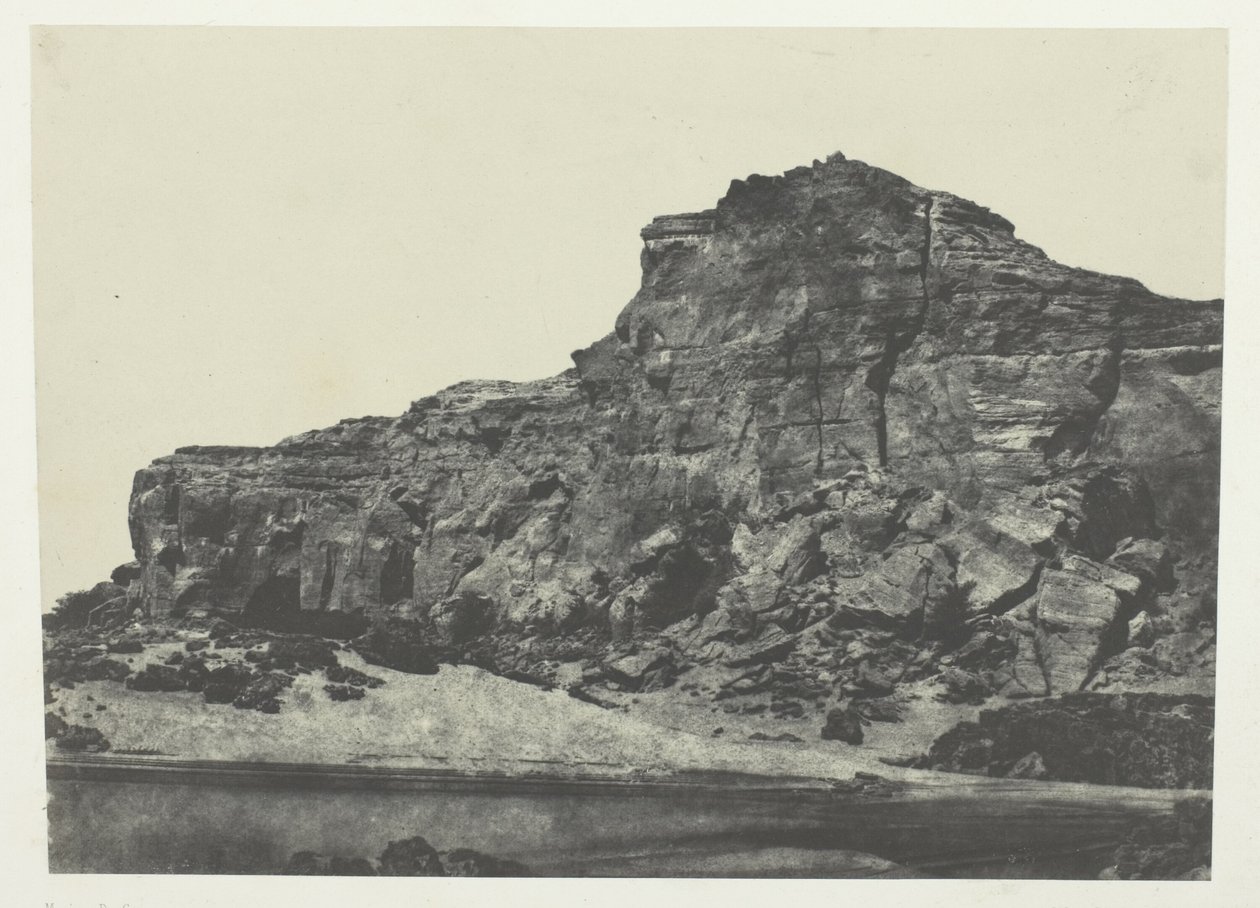 Andra katarakten, Dgebel-Aboucir; Nubien, plansch 112 från albumet "Egypte, Nubie, Palestine et Syrie" (1852) av Maxime Du Camp