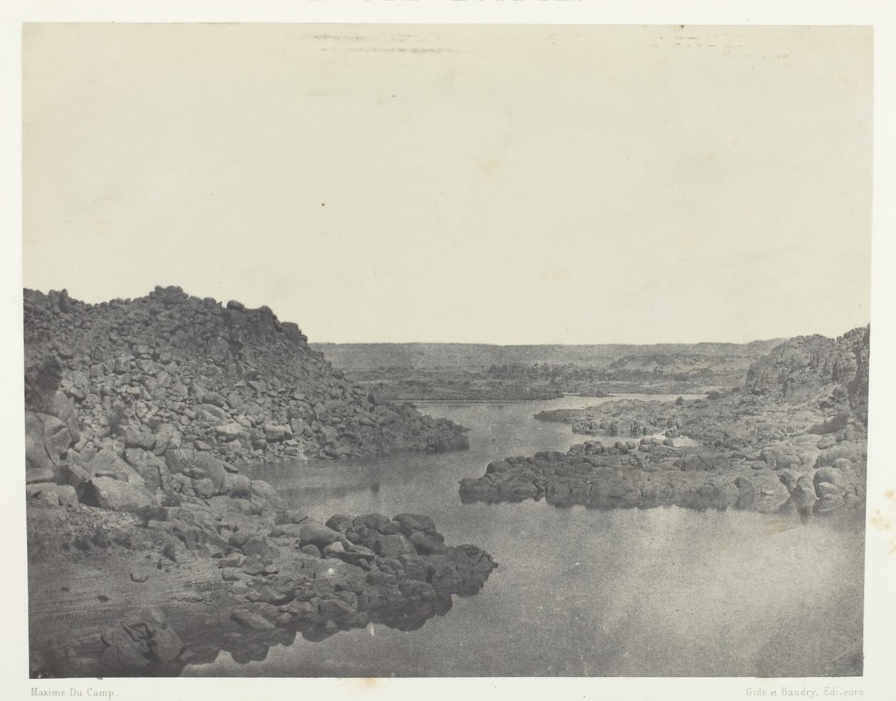 Utgång från den första katarakten, övre Egypten, 184951, tryckt 1852. av Maxime Du Camp