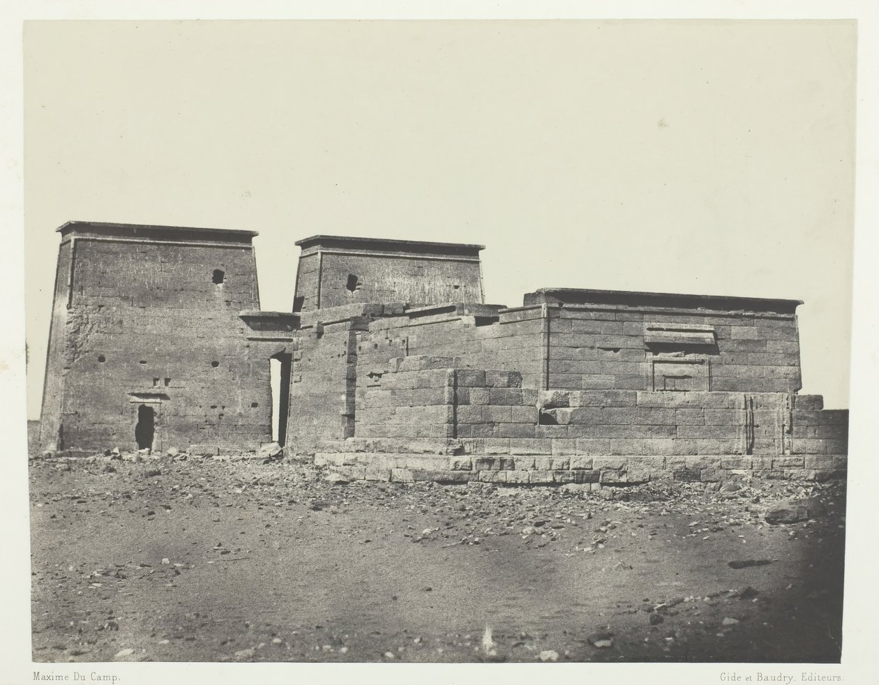 Ancient Pselcis Dakkeh Temple, Nubia, 184951, tryckt 1852. av Maxime Du Camp