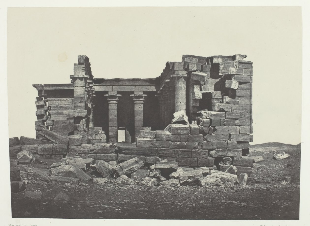 Temple De Maharakkah Hiera Sycaminos Des Grecs, Nubie, 184951, tryckt 1852. av Maxime Du Camp