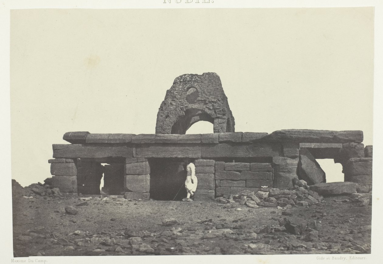 Templet i Amada; Nubien, plansch 99 från albumet "Egypte, Nubie, Palestine et Syrie" (1852) av Maxime Du Camp