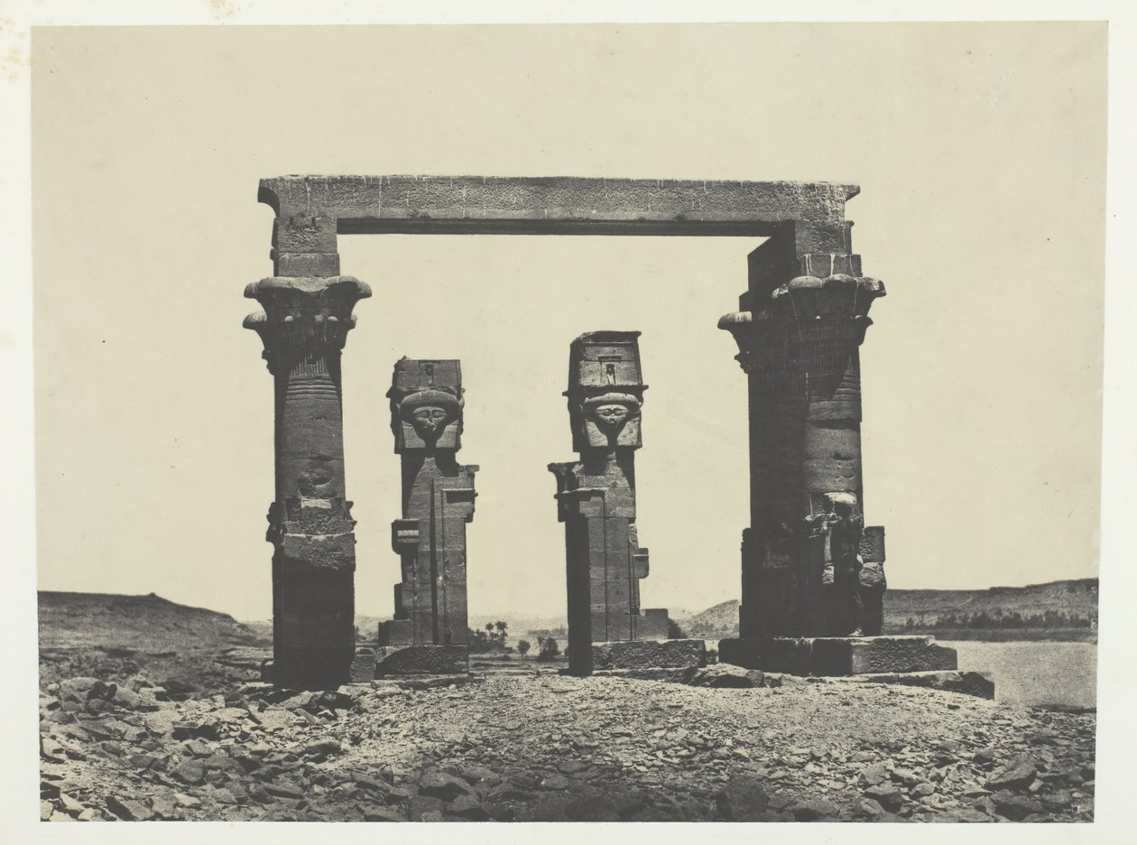 Temple de Kardassy, Nubie, 184951, tryckt 1852. av Maxime Du Camp