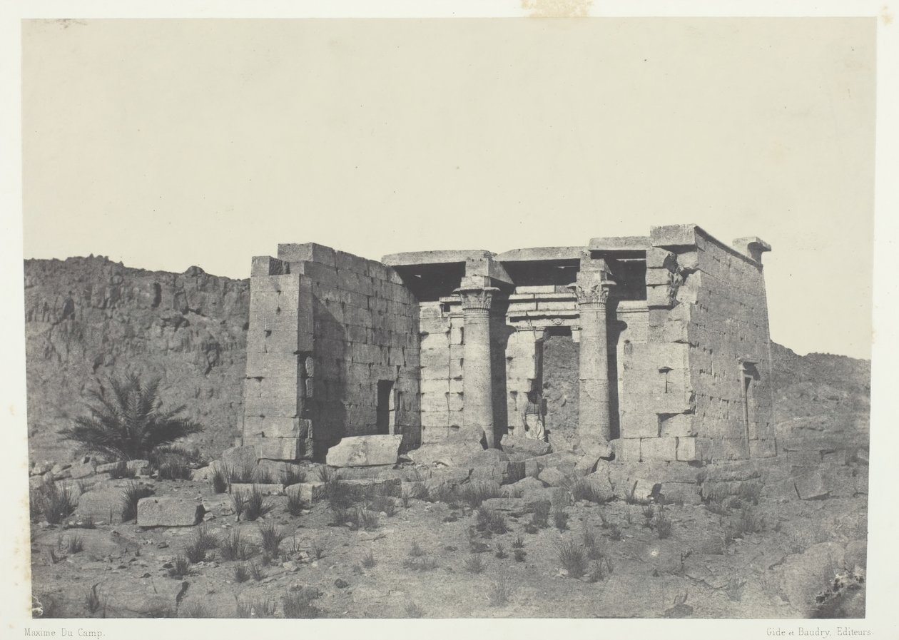 Temple of Tafeh Ancient Taphis, Nubia, 184951, tryckt 1852. av Maxime Du Camp