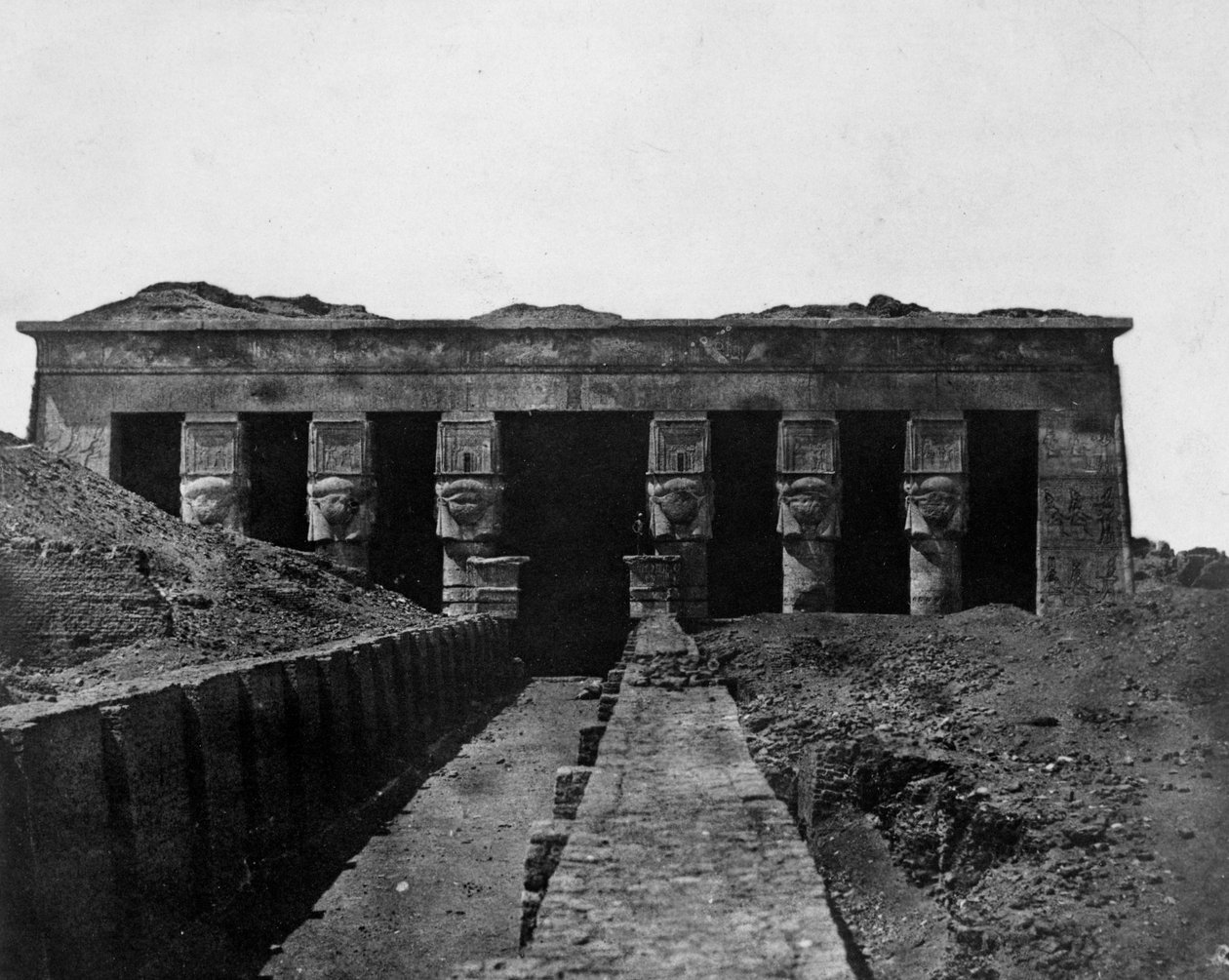 Temple of Denderah, övre Egypten, 1852 av Maxime Du Camp