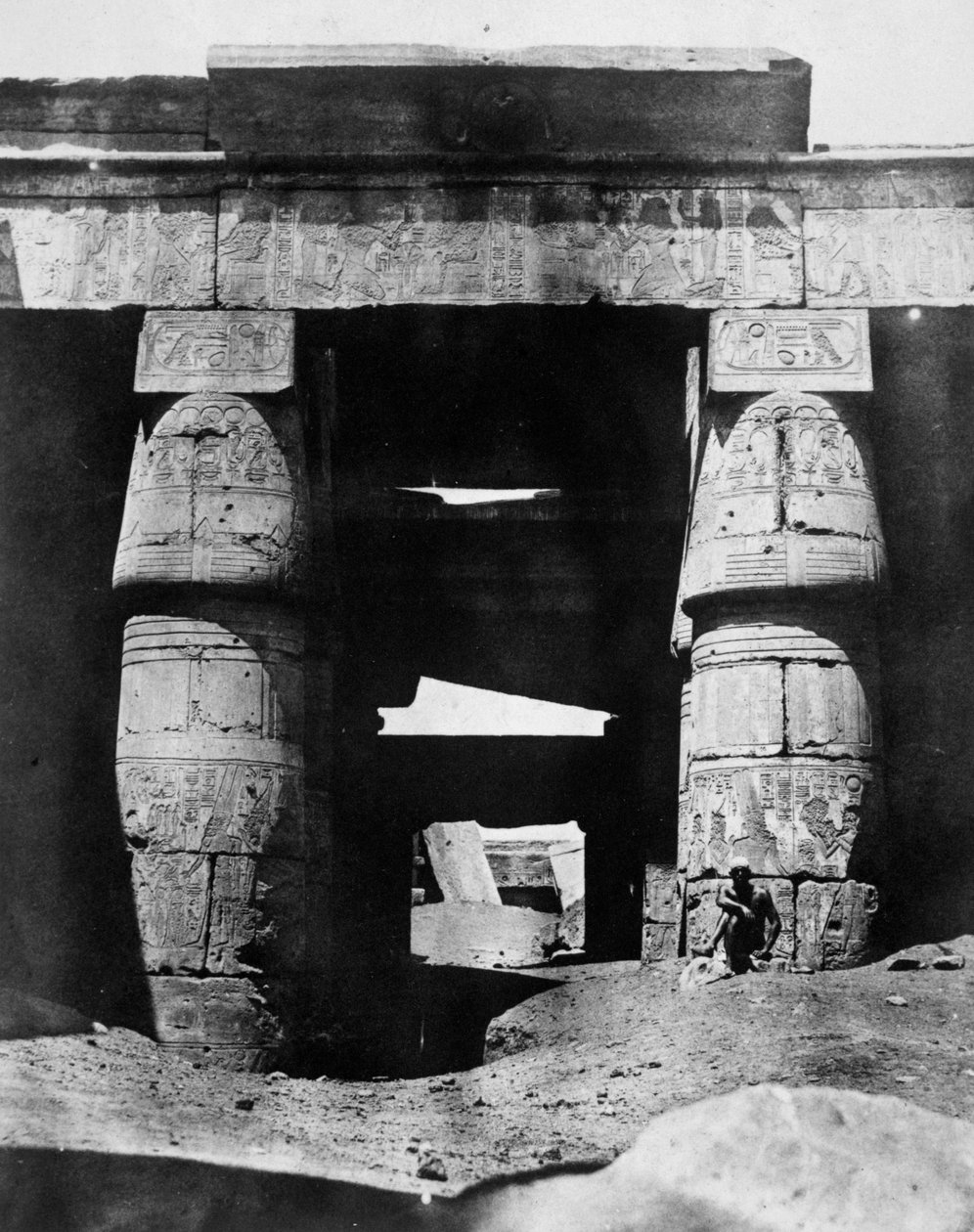 Tempelruiner, Egypten, 1852 av Maxime Du Camp