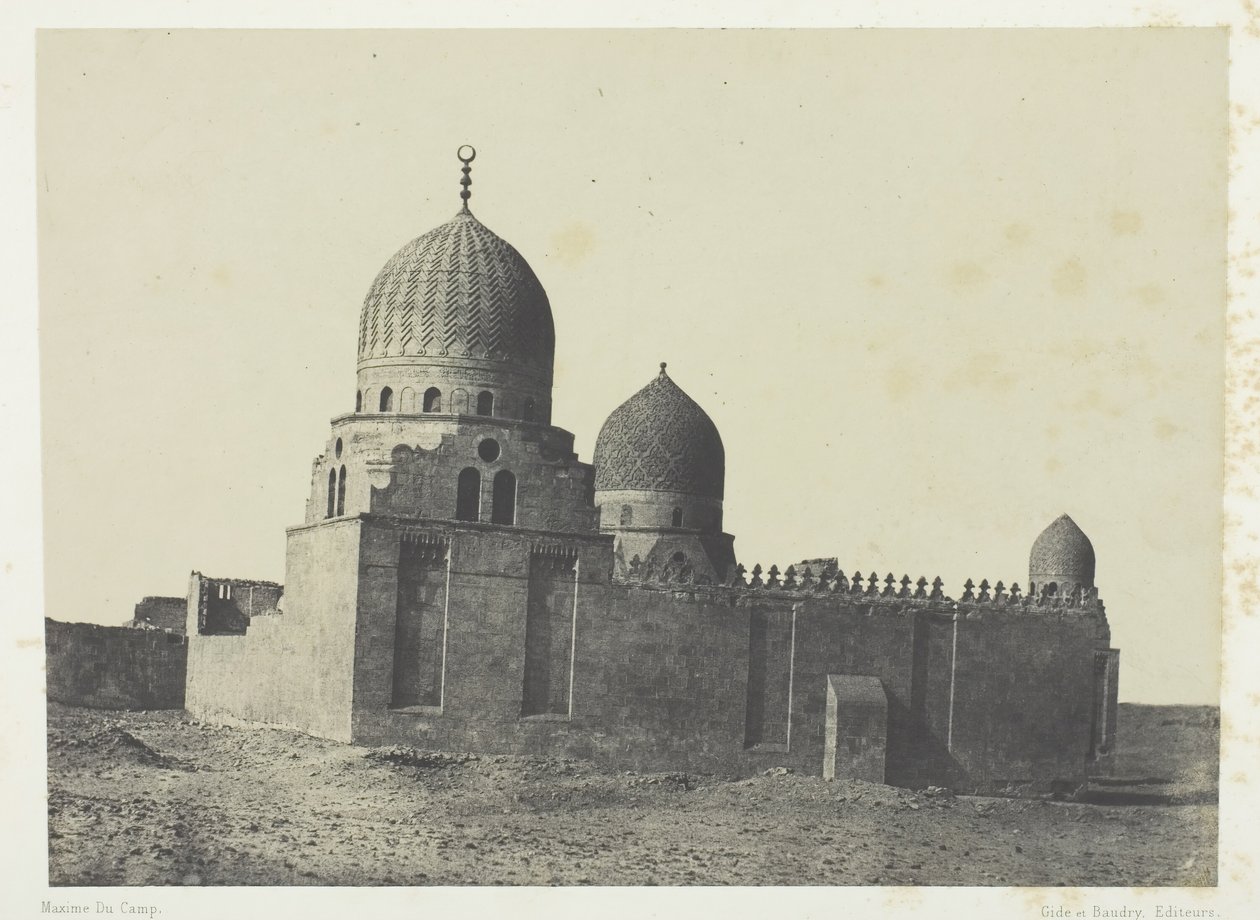Tomb of Mamluk Sultans, Kairo, 184951, tryckt 1852. av Maxime Du Camp
