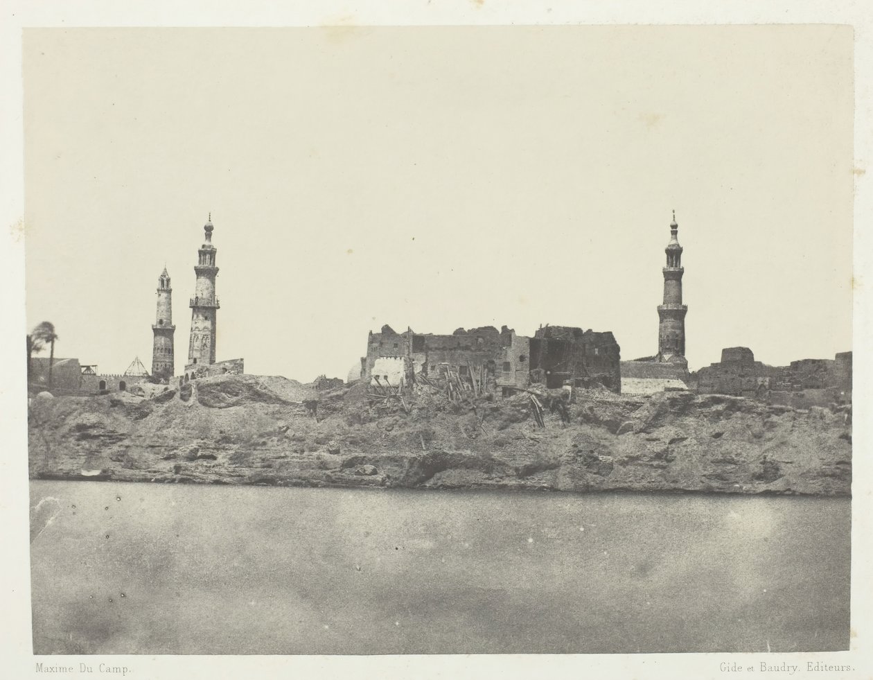 General View, Girgeh, Upper Egypt, 184951, tryckt 1852. av Maxime Du Camp