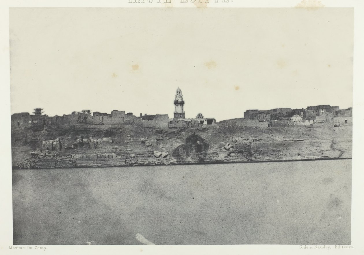 General View of Esneh, Upper Egypt, 184951, tryckt 1852. av Maxime Du Camp