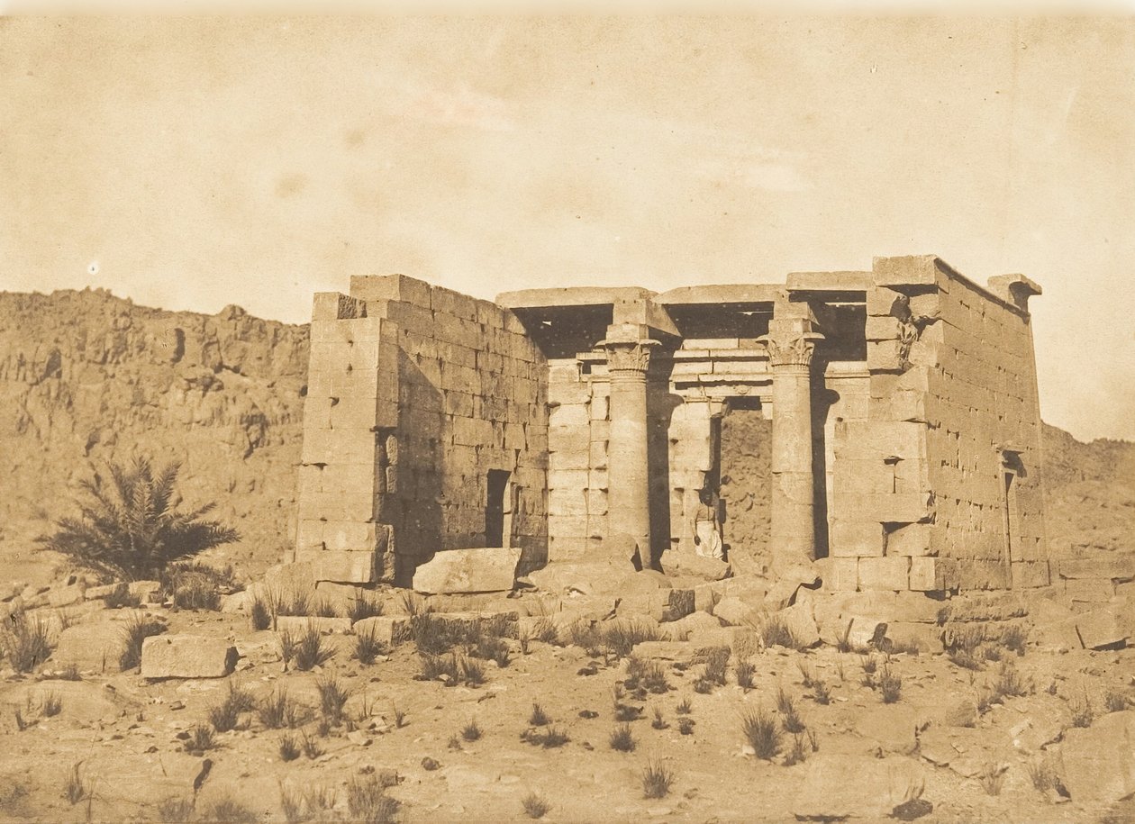 Utsikt över templet i Tafah Taphis, 9 april 1850. av Maxime Du Camp