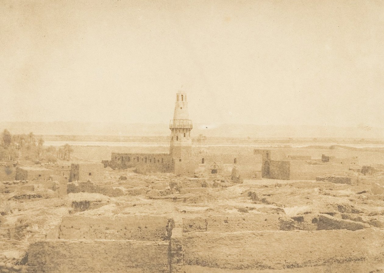Utsikt över byn Edfu, 1849-50. av Maxime Du Camp