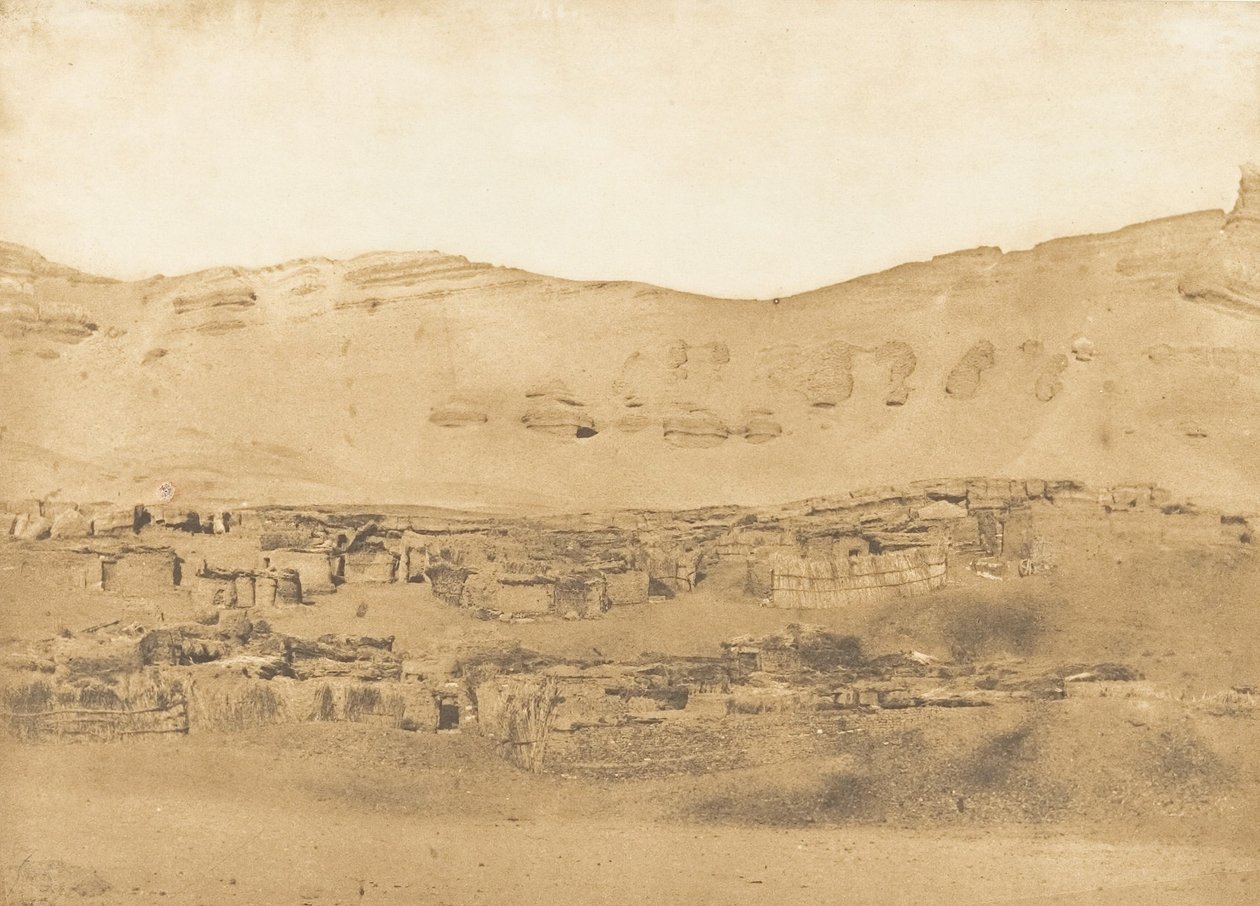 Utsikt över byn Garara, 1850. av Maxime Du Camp