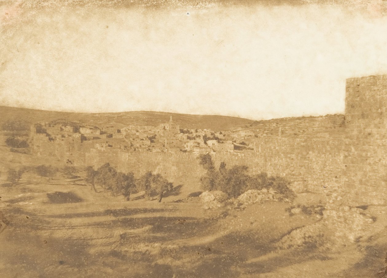 Vy tagen nordväst om Jerusalem, augusti 1850. av Maxime Du Camp