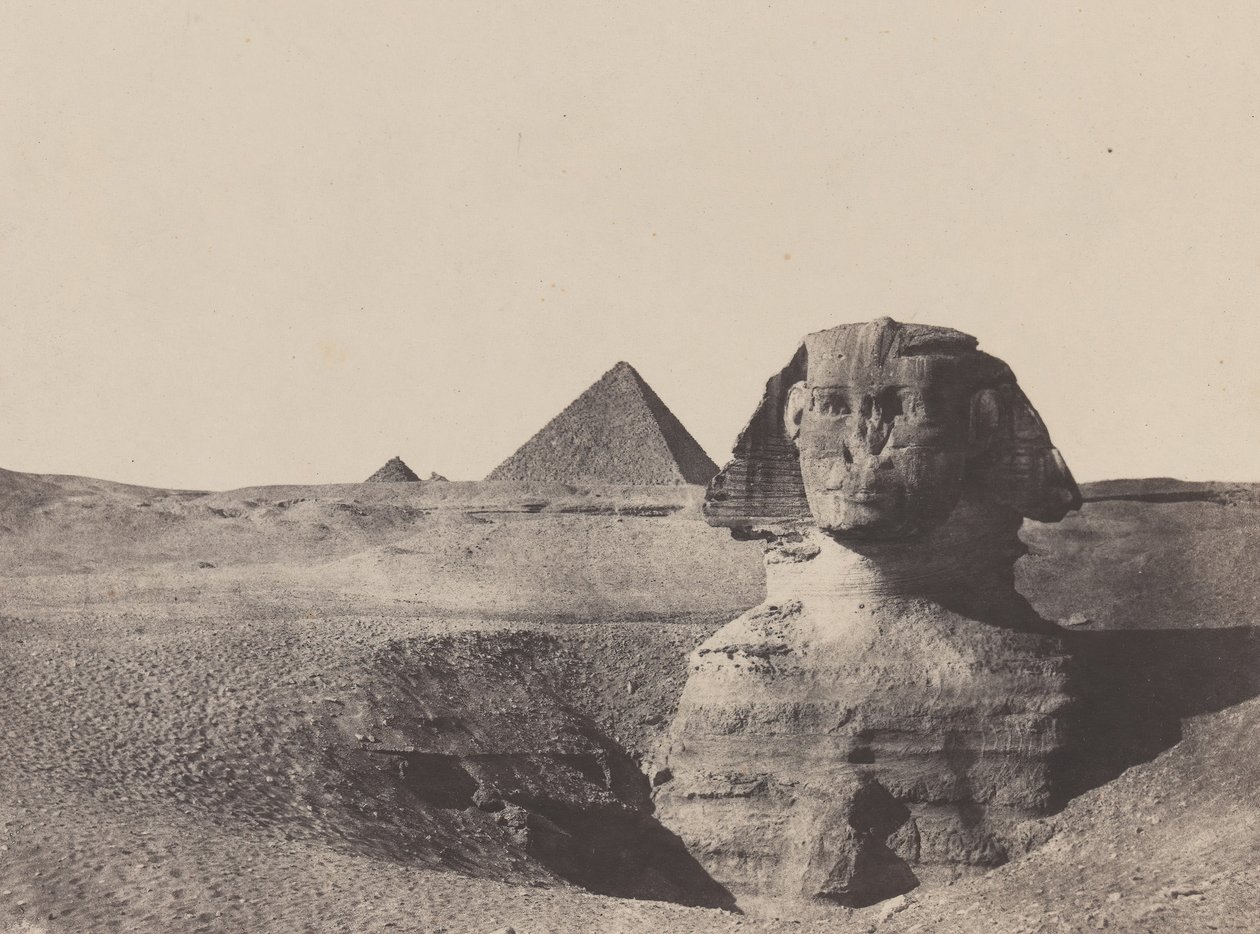 Mellersta Egypten, Sfinxen, december 1849, tryckt 1852. av Maxime Du Camp