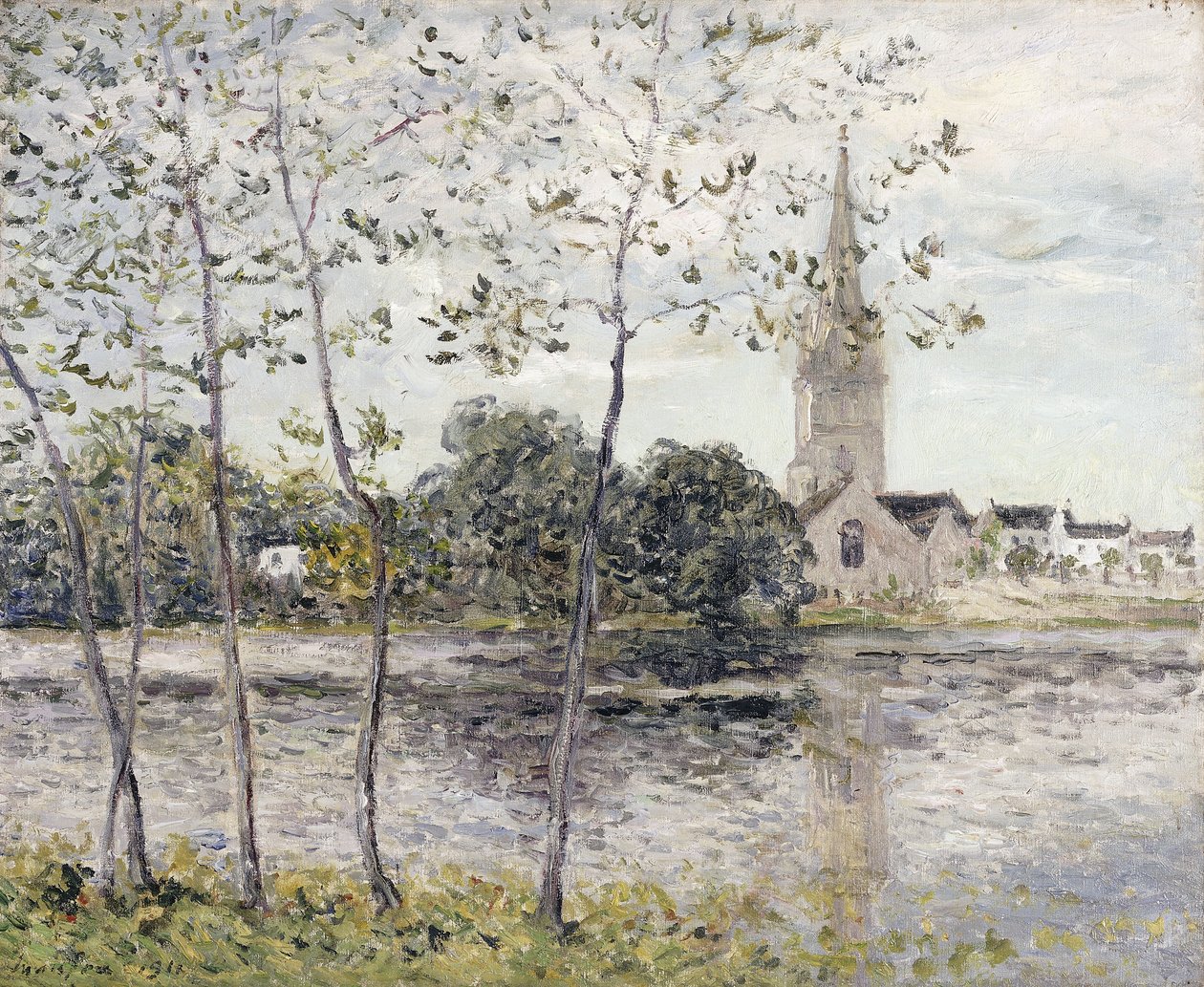 Vid dammen vid Rosporden, Finistere; Vid kanten av dammen vid Rosporden, Finistere, 1911 av Maxime Emile Louis Maufra