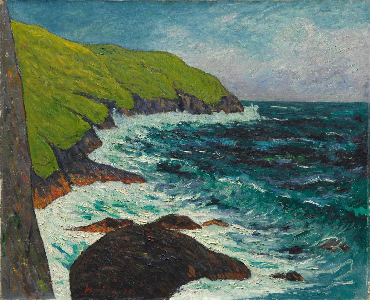 Klipporna vid Beg-ar-Fry, Saint-Jean-du-Doigt av Maxime Emile Louis Maufra