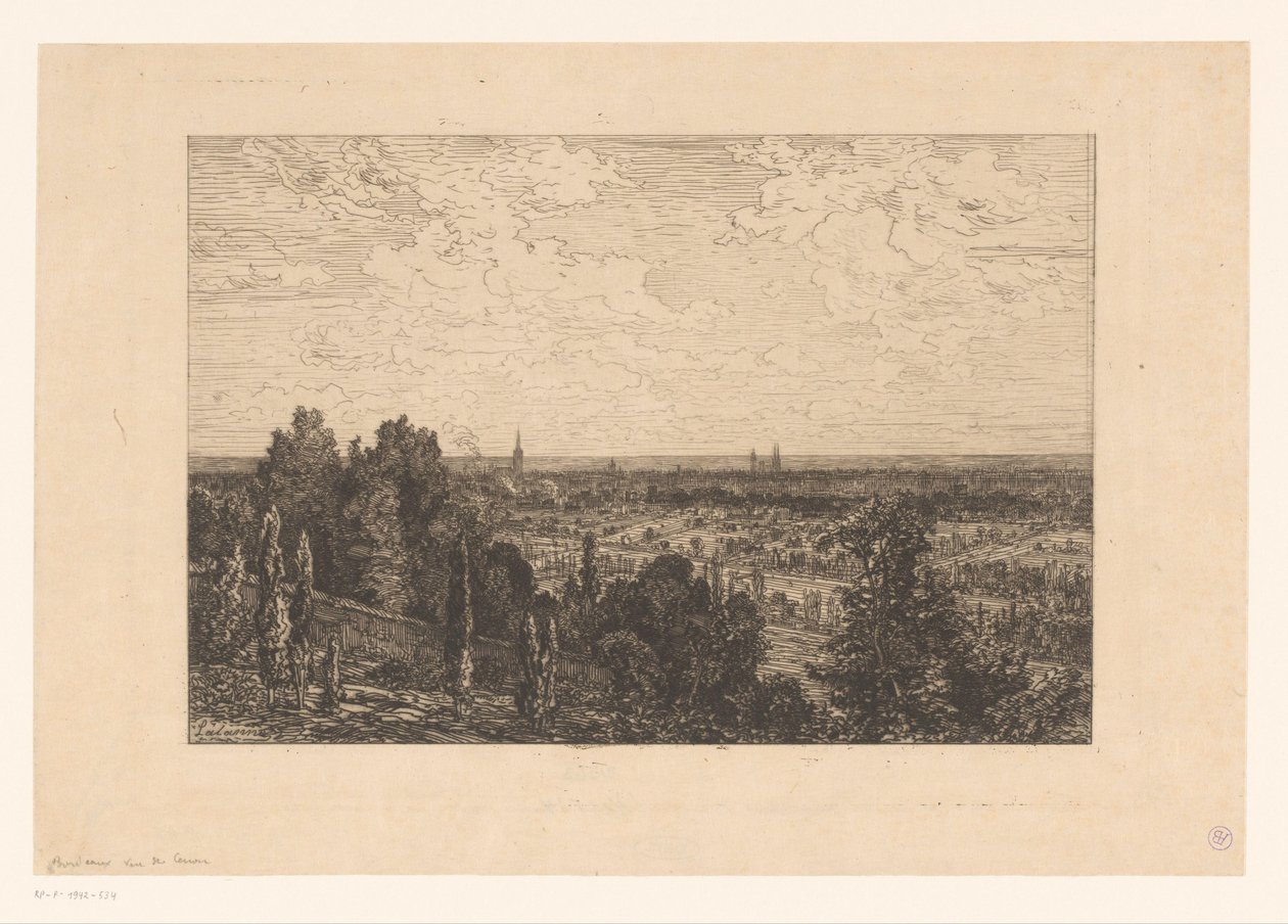Utsikt över Cenon Bordeaux Vue de Cenon av Maxime François Antoine Lalanne