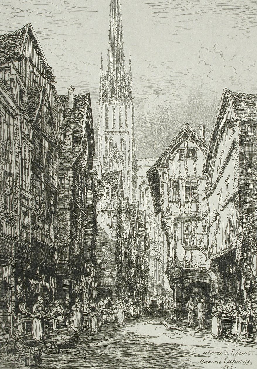 En gata i Rouen av Maxime Lalanne
