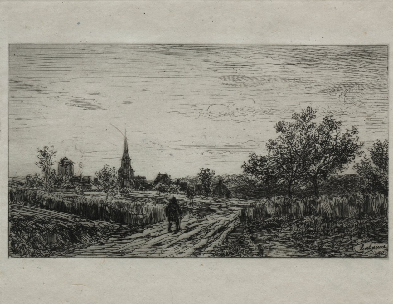 Landskap, kväll (återvända hem) av Maxime Lalanne