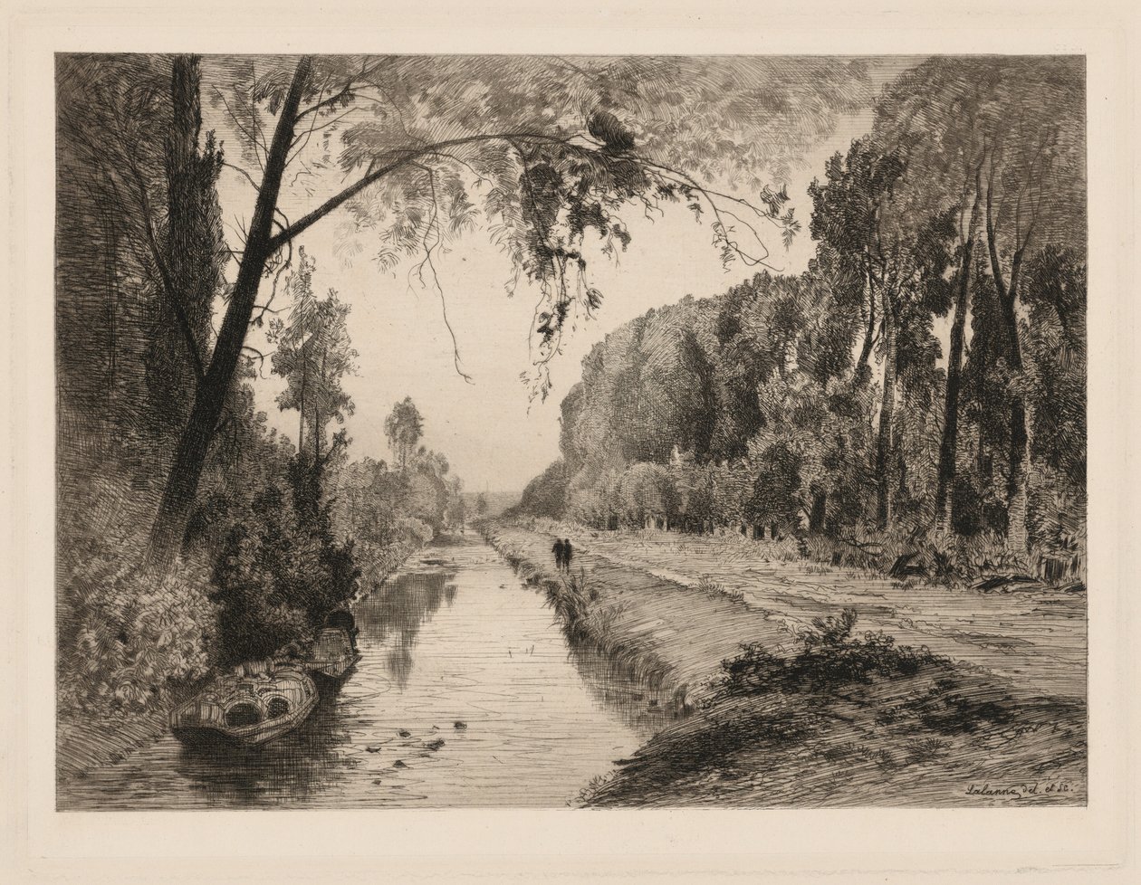 Kanalen i Pont-Saint-Maxence av Maxime Lalanne