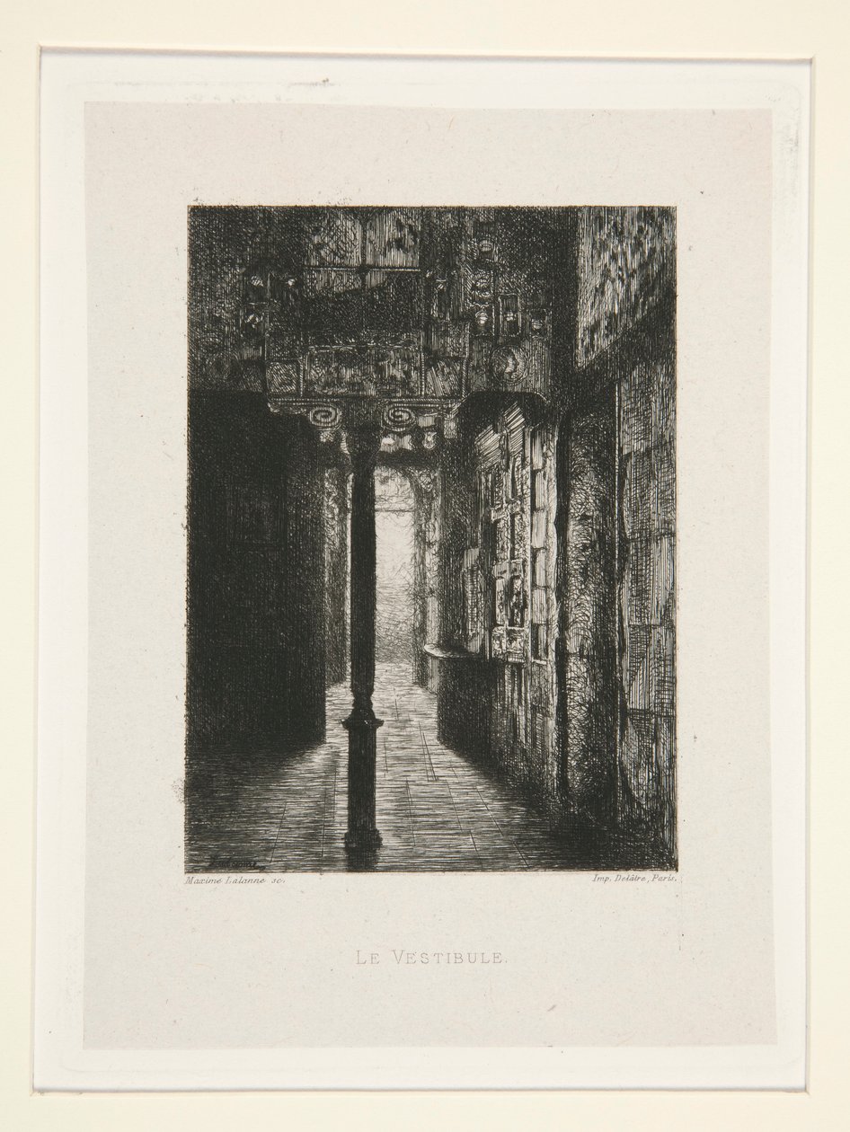Vestibulen, pl. 3 från sviten At Victor Hugo (Victor Hugo). av Maxime Lalanne