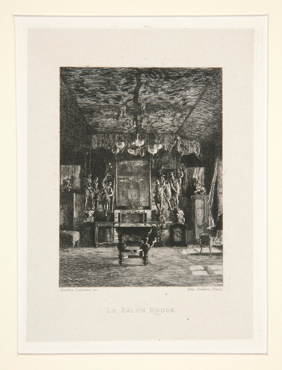 Le salon rouge (Det röda rummet), pl. 5 från sviten Chez Victor Hugo (Victor Hugo av Maxime Lalanne