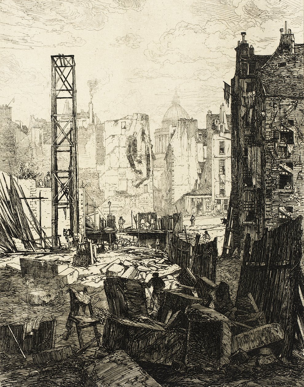 Anläggningen av Boulevard Saint-Germain av Maxime Lalanne