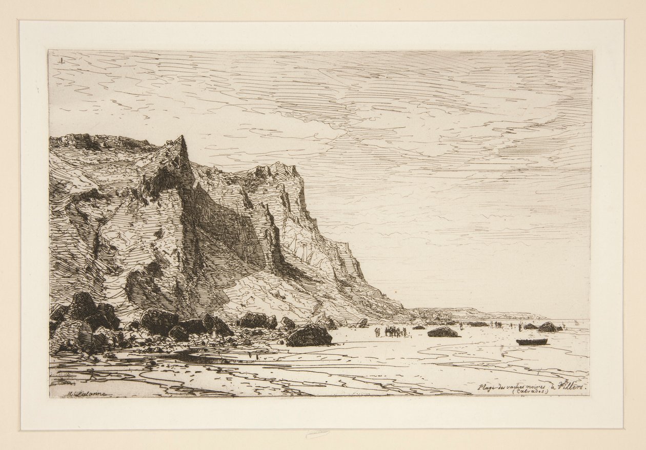 De svarta kornas strand? Villers (Calvados) (Svarta kornas strand vid Villiers [Cavaldos]) av Maxime Lalanne