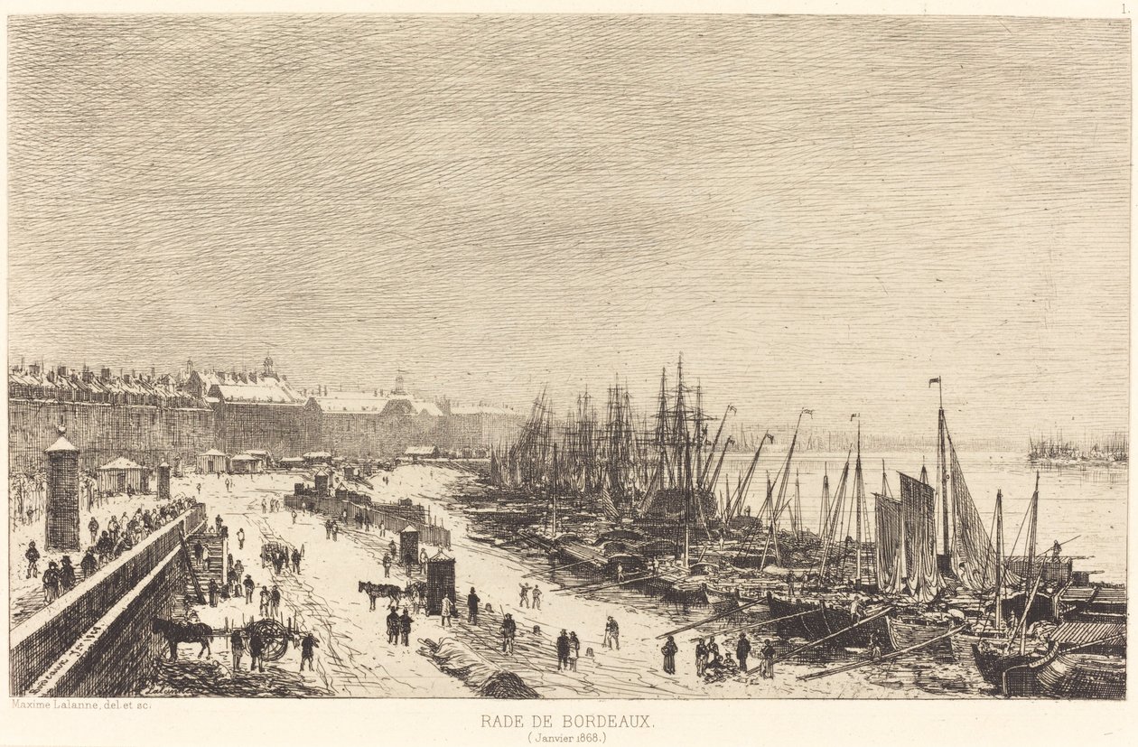 Bordeaux hamn av Maxime Lalanne