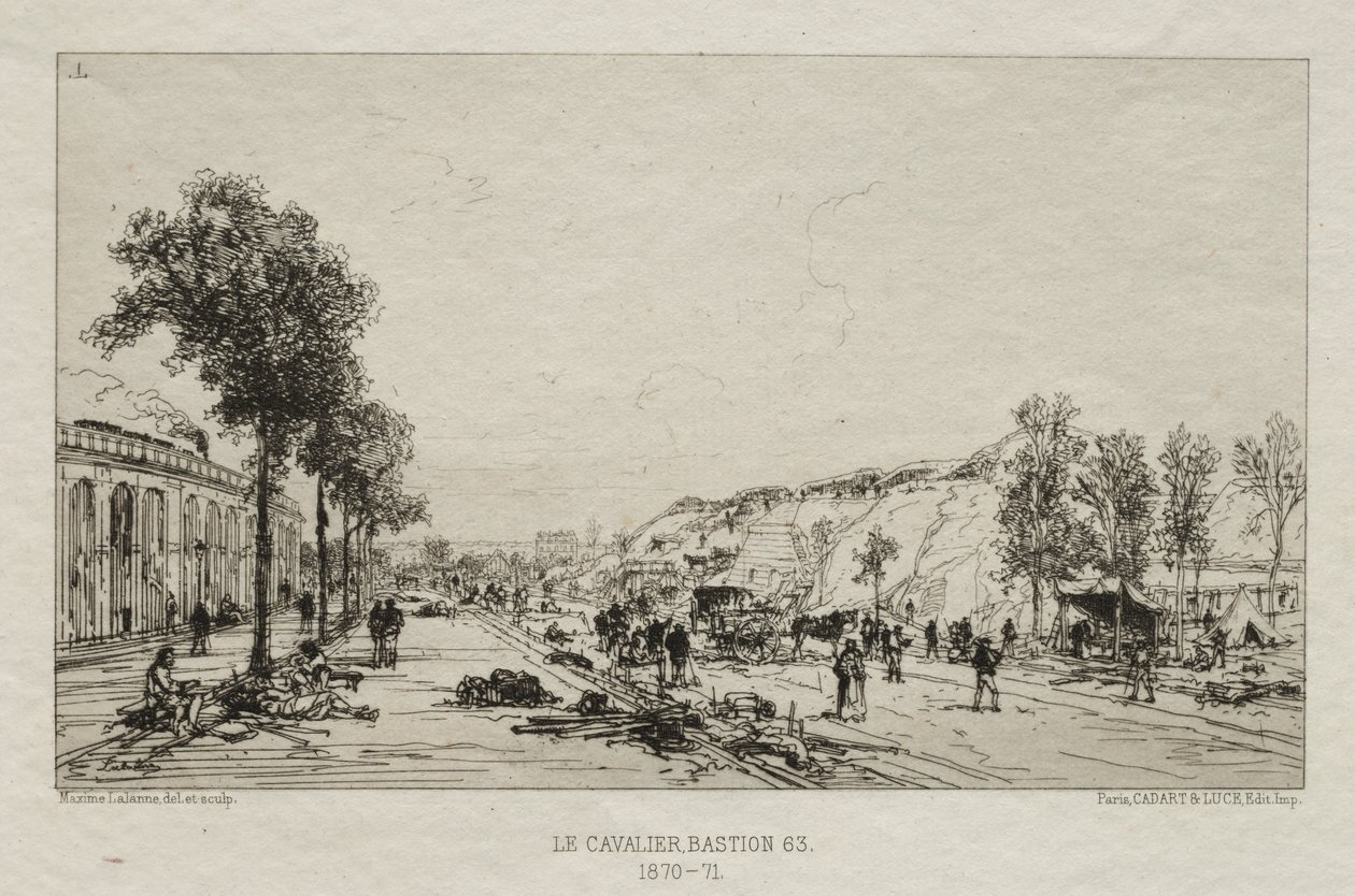 Konstnärliga minnen från belägringen av Paris: Le Cavalie (Bastion 63) av Maxime Lalanne