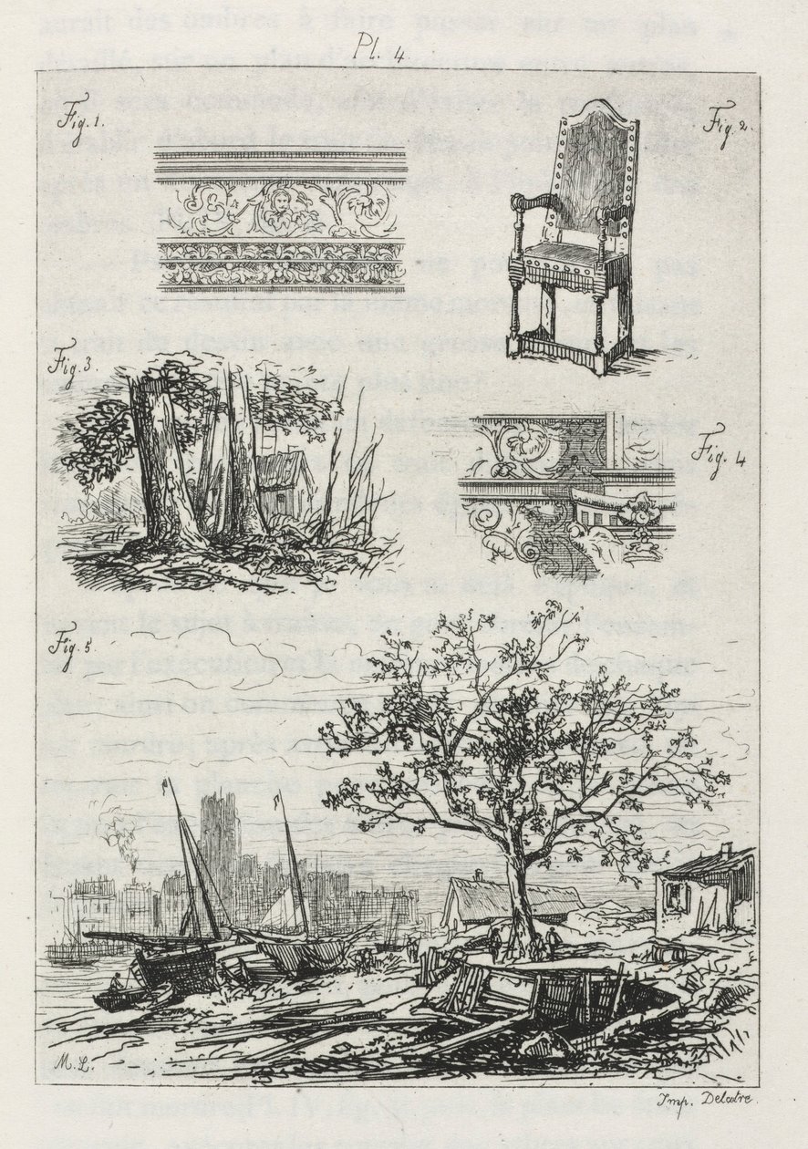 Avhandling om etsning: Plåt 4, 1866. av Maxime Lalanne