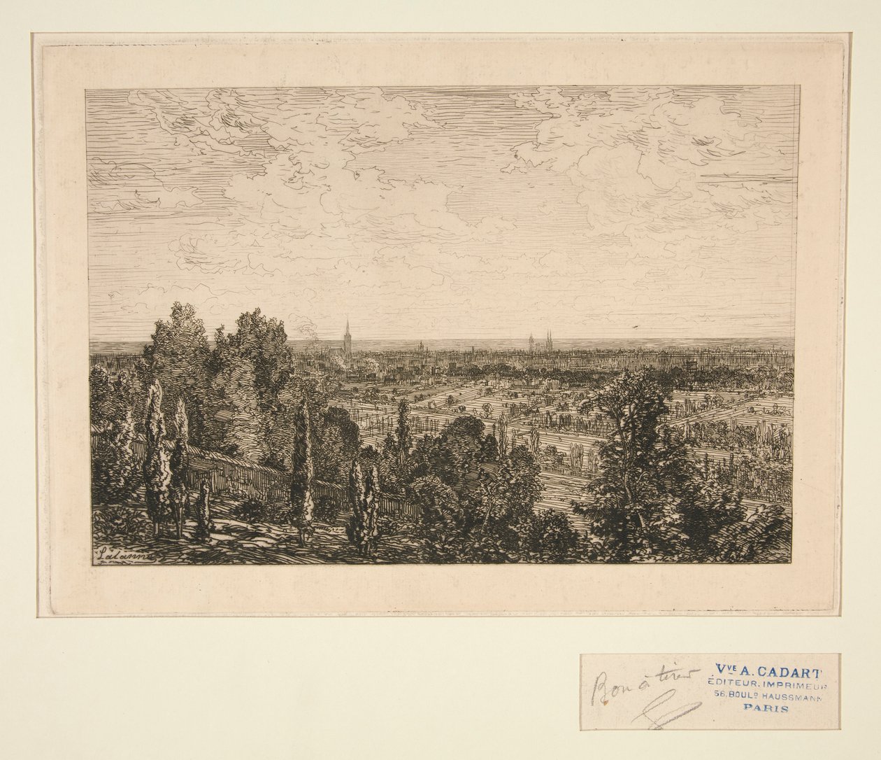 Vue de Paris (Utsikt över Paris) av Maxime Lalanne