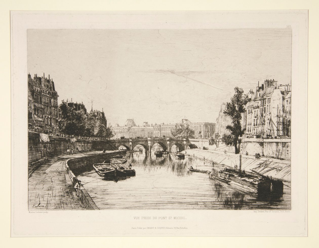 Vy tagen från Pont Saint-Michel av Maxime Lalanne