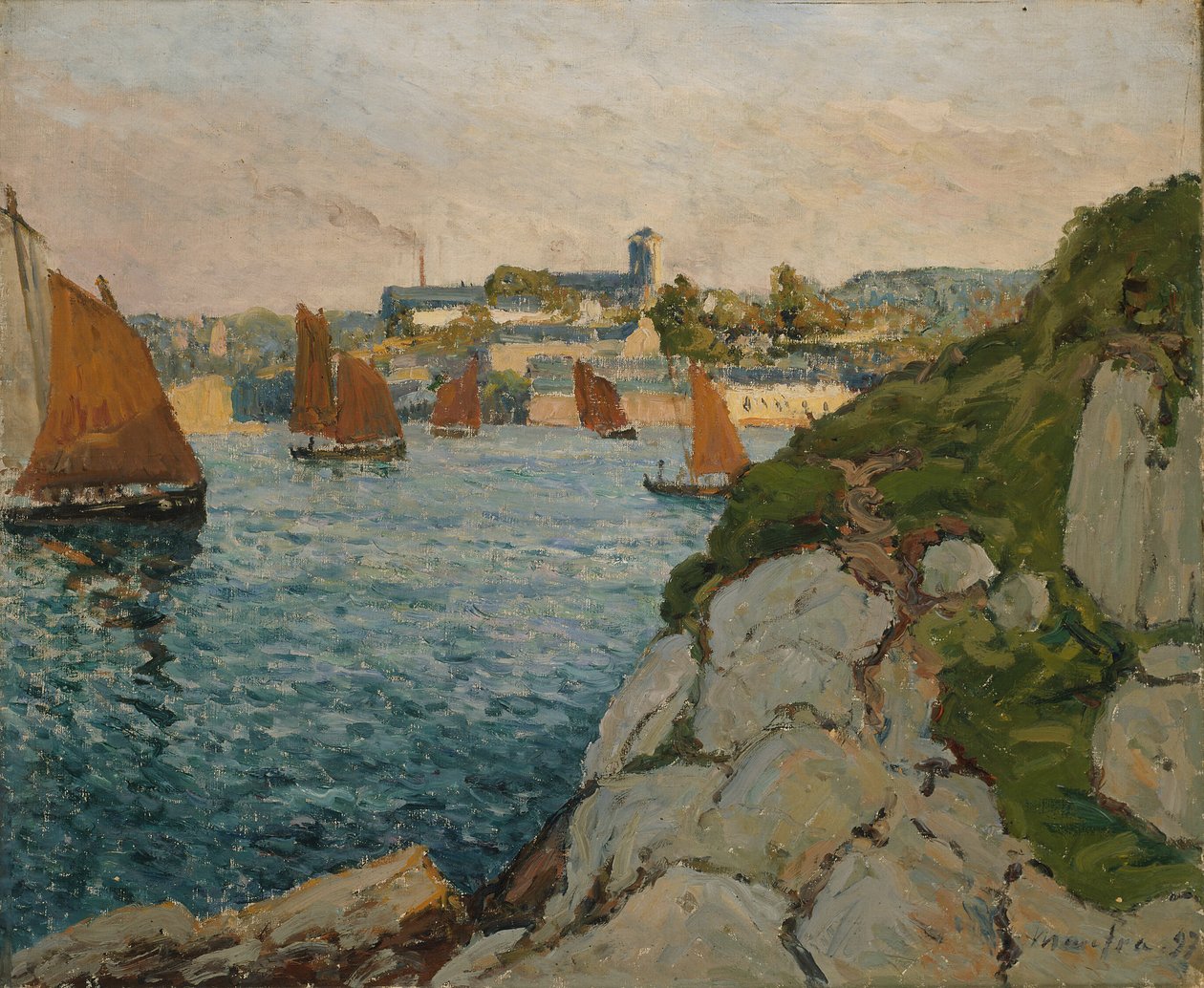 Douarnenez i solsken av Maxime Maufra