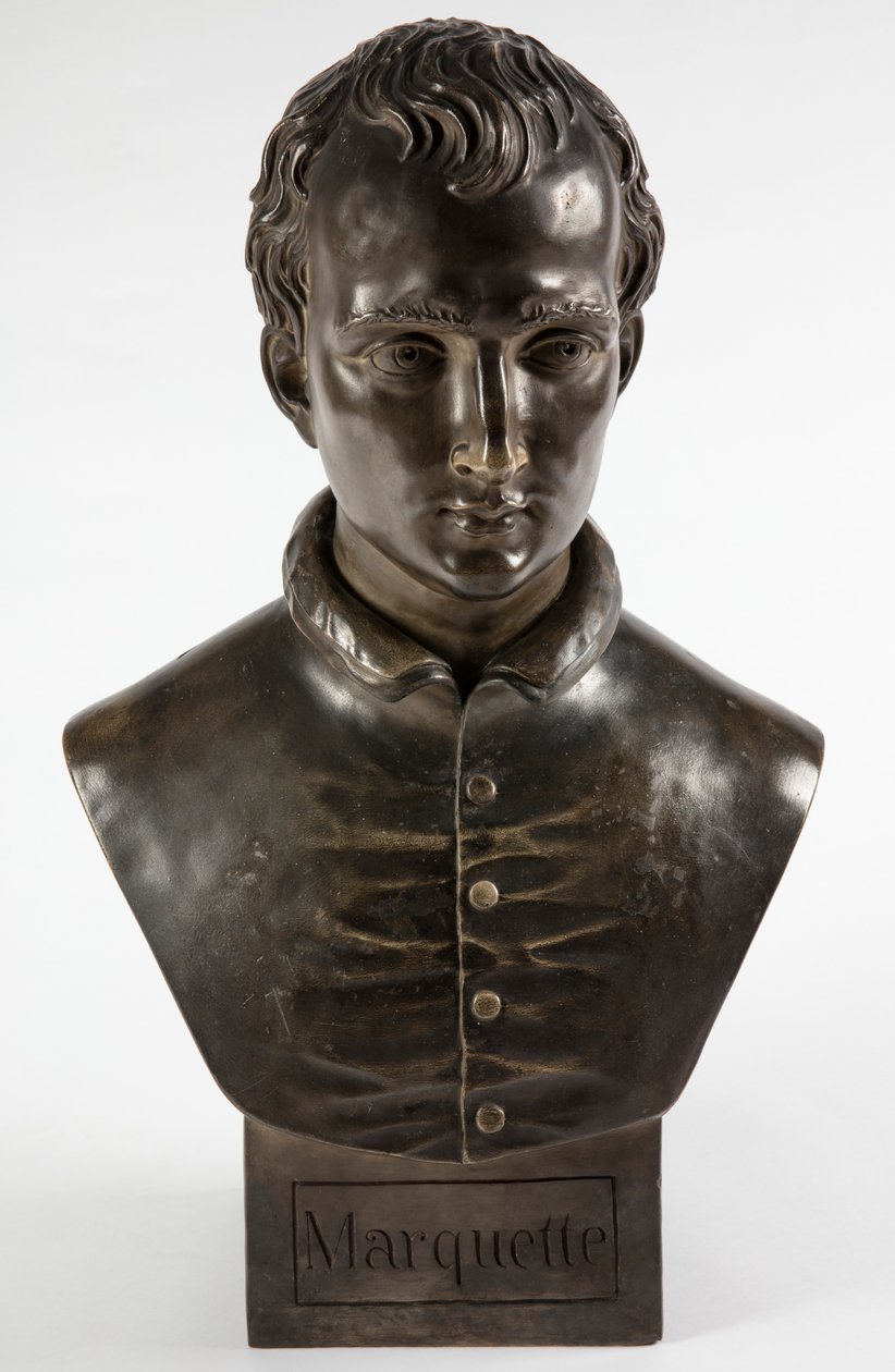 Plaster bust of Pere Marquette by Maximilian Schneiderhahn av Maximilian Schneiderhahn